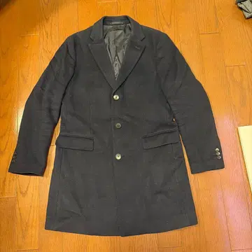 네이비 체스터 코트 3버튼