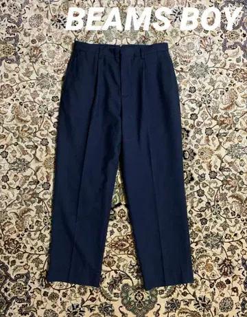 [빔즈 보이] 폴리에스테르 울 신치 백 슬랙스 네이비