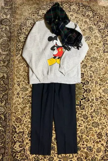 [빔즈 보이] 폴리에스테르 울 신치 백 슬랙스 네이비