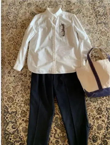 [빔즈 보이] 폴리에스테르 울 신치 백 슬랙스 네이비