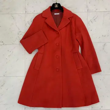 IENA 이에나 울 코트 40 L 사이즈 레드 빨간색 체스터 코트