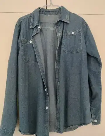 데님 셔츠 L 사이즈 데님 블루