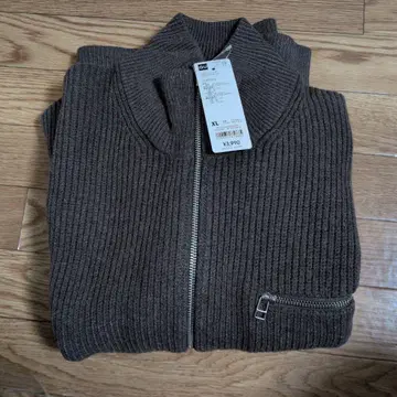 GU 아제 풀 집업 니트 자켓 지유 드라이버즈 니트