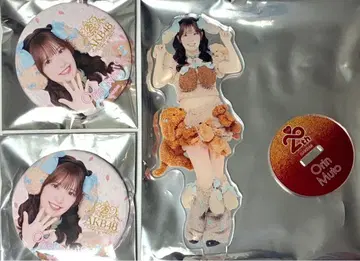 AKB48 SPECIAL 복권 무토 린 아크릴 스탠드 캔뱃지 3종 세트