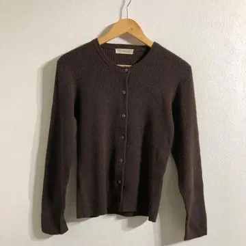 I.D. DEBUT 브라운 리브 가디건 긴팔