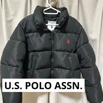 U.S. POLO ASSN. 숏 기장 에코 다운 블루종 블랙 자켓