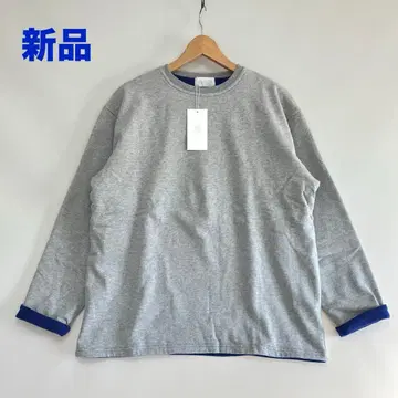 새상품 soglia 바스크 셔츠 x 플리스 크루넥 그레이 L 사이즈