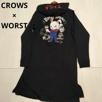 데스 토끼 CROWS x WORST 크로우즈 롱 후드티 원피스