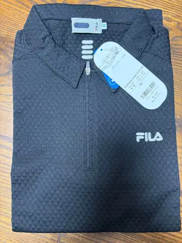 FILA 블랙 집업 피케 셔츠