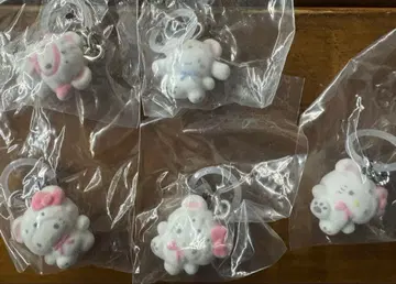 산리오 메지루시 액세서리 메지루시 참 포근포근 스노우 5개