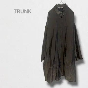 트렁크 스탠드 카라 롱 기장 아우터 광택 루즈핏 모드 스타일 L