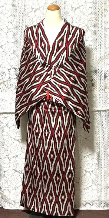 [ 앤티크 ] 기모노 순수 실크 모던 패턴 A515