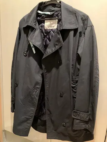 PLST 네이비 트렌치코트