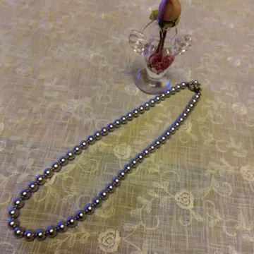 실버 펄 비즈 목걸이