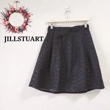 빅 사이즈 4 질스튜어트 꽃무늬 자수 플레어 스커트 라메 소재