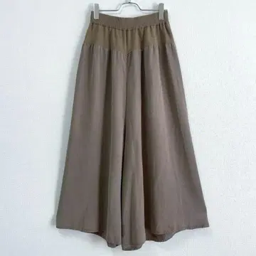 BEARDSLEY 비어즐리 허리 리브 와이드 이지 팬츠 카키