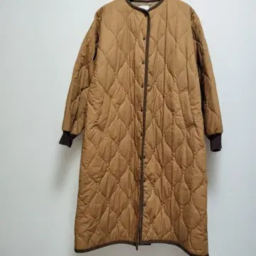 브라운 퀼팅 코트 프리 사이즈