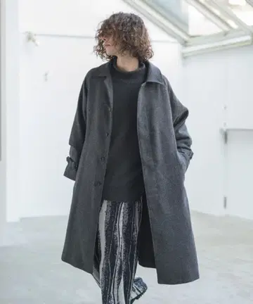 Casper John 레이어드 코트 블랙 M