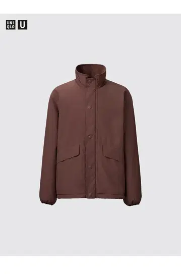 유니클로 U 리버서블 스탠드 자켓 브라운