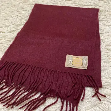 퓨어 캐시미어 머플러 숄 스톨 레드