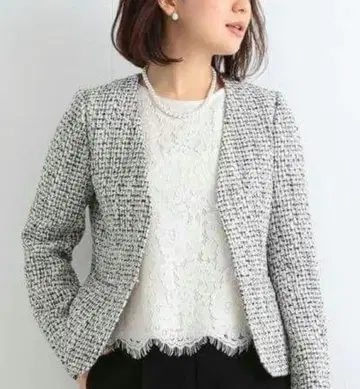 노카라 트위드 자켓