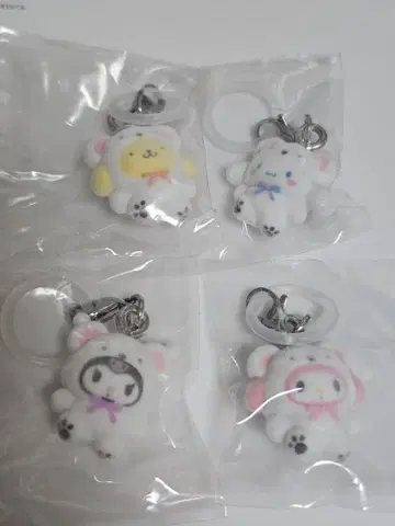 산리오 메지루시 액세서리 복슬복슬 스노우 4종 세트
