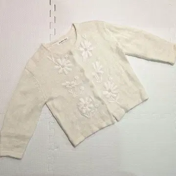 스트로베리 필드 가디건 자수 꽃