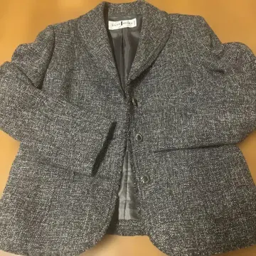 그레이 트위드 테일러드 자켓