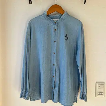 [ MoominxSamansa Mos2 ] 리틀 미이 자수 데님