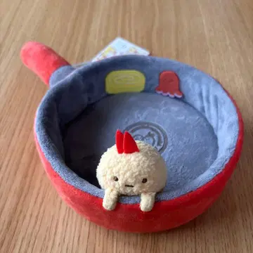 스미코구라시 프라이팬 봉제 인형 새우튀김 꼬리 문어 계란말이