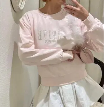 epine 맨투맨 baby pink x silver