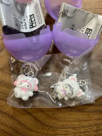 산리오 메지루시 액세서리 복슬복슬 스노우 쿠로미 마이멜로디 2개 세트