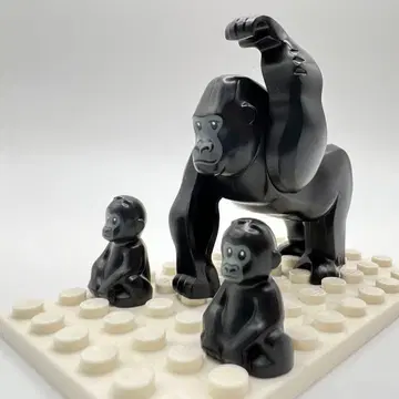 w38 미사용 새상품 레고 정품 미니 피규어 고릴라 엄마와 쌍둥이 아기