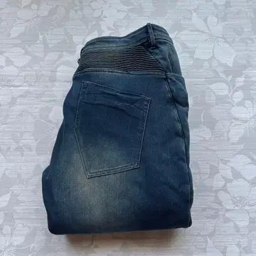 워크맨 4L 보아 안감 라이딩 팬츠 데님풍 바이커 방한 웜 팬츠