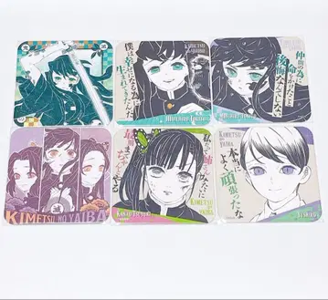 귀멸의 칼날 아트 코스터 토키토 무이치로 츠유리 카나오 나비 자매 유시로