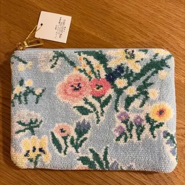 [ 미사용 새상품 ] FEILER 꽃무늬 파우치 스카이블루