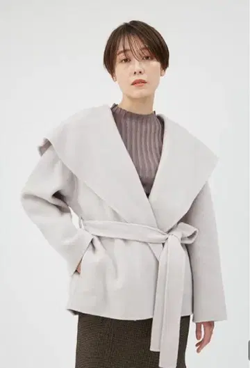 프레이 아이디 숄카라 숄 리버 코트 아이보리