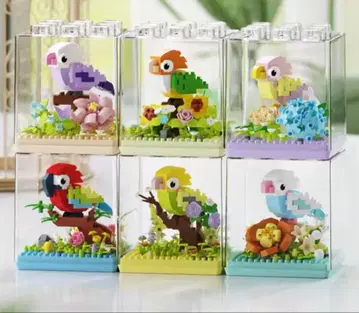 앵무새 조립 블록 6개 세트