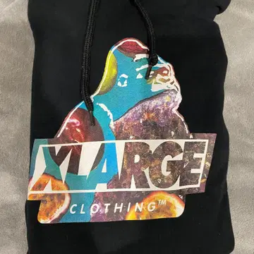 XLARGE 블랙 그래픽 후드티