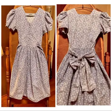 70s 유럽 프랑스 앤티크 vintage 꽃무늬 원피스 드레스