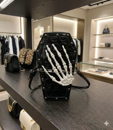 새상품 미니백 관형 데코레이션 스켈레톤 핸드 포함