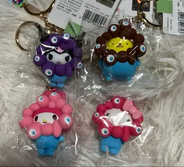 산리오 미야쿠미야쿠 파스텔 컬러 키링 4개