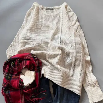 띠어리 럭스 캐시미어 니트 코튼 케이블