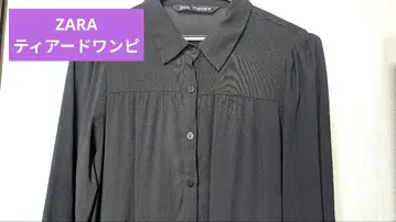 ZARA 티어드 원피스 프릴 블랙 레이스