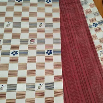 세련된 오비 꽃 무늬 격자 폴리에스테르 리버서블