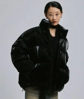 fekete 드로스트 숏 에코 다운 자켓 단장 블랙