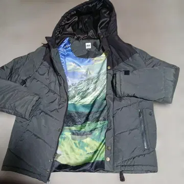 VOLCOM 후드 부착 퀼팅 자켓 L/G