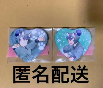 식만 류사부로 난자 하트형 캔뱃지 2개 세트