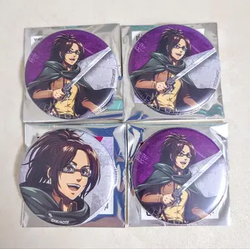 한지 4개 세트 진격의 거인 AKIBA FAN CUBE 캔뱃지