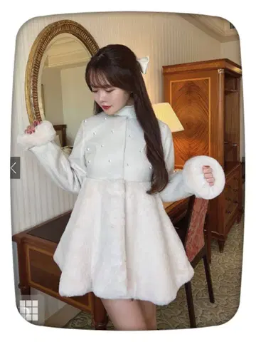 GRL 그레일 2Way 퍼 페플럼 숏 기장 코트[kz578] 펄